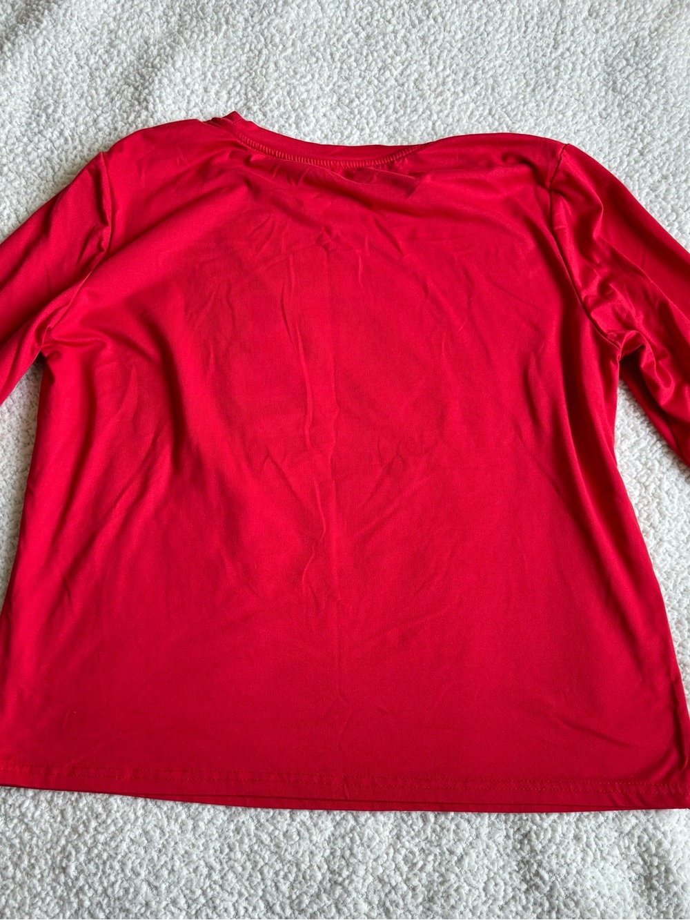 Kids Red Snowman Graphic Long-Sleeve Shirt - Picture 3 of 4